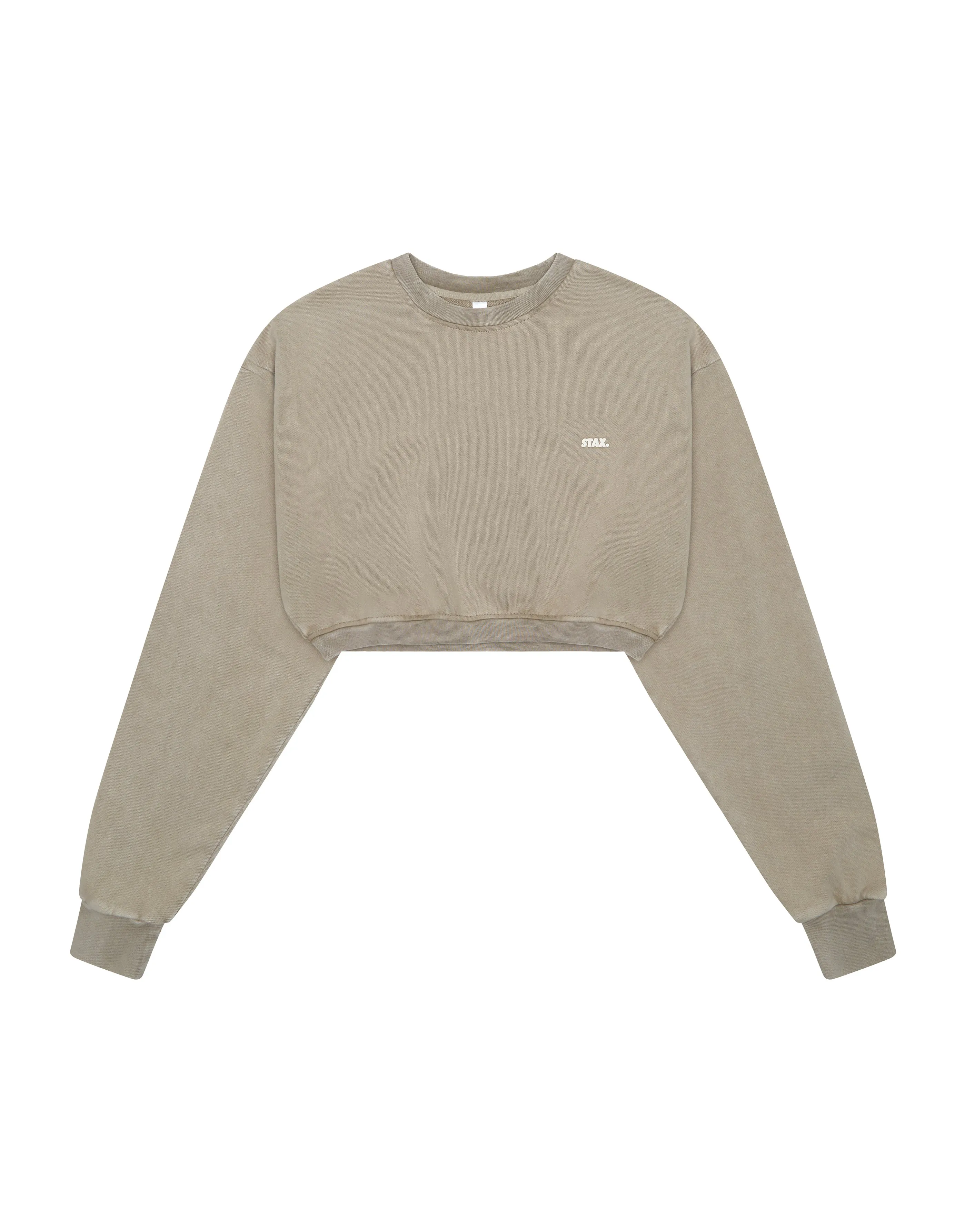 W23 Cropped Crew Neck- Earth